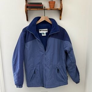 Vtg Columbia Core Interchange Fleece Lined Jacket S Blue Gorpcore Y2K